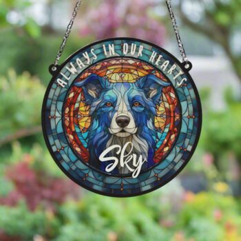 Border Collie Memorial Suncatcher, 6 of 6