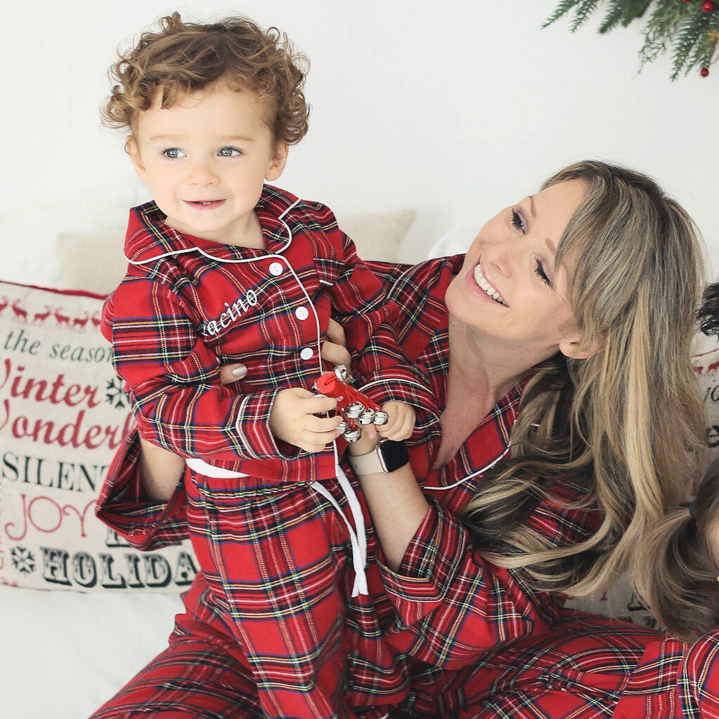 Mum And Child Personalised Tartan Pj's *Special Offer*, 1 of 8