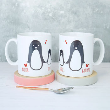 Personalised Penguin Family Christmas Mug, 2 of 5