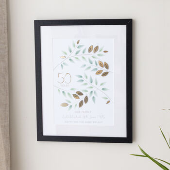 Golden Anniversary 3D Family Tree Print, 3 of 6