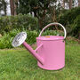 Peony Pink And Chrome Trim Watering Can Nine Litre, thumbnail 6 of 6