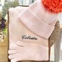 Personalised Cashmere Wool Scarf, Hat And Gloves Gift Set, thumbnail 2 of 10