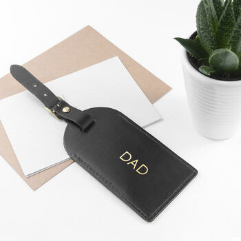 Personalised Foiled Leather Luggage Tag, 6 of 12