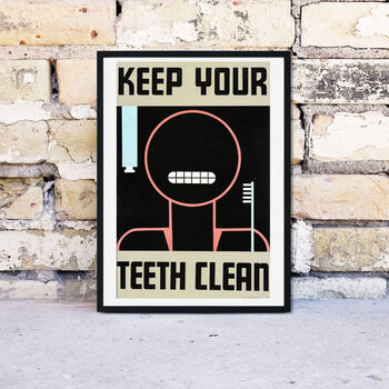 Keep Your Teeth Clean Dentist Illustration Print, 2 of 2