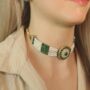 Multi Strand Pearl Green Stone Bridal Diana Set, thumbnail 1 of 9