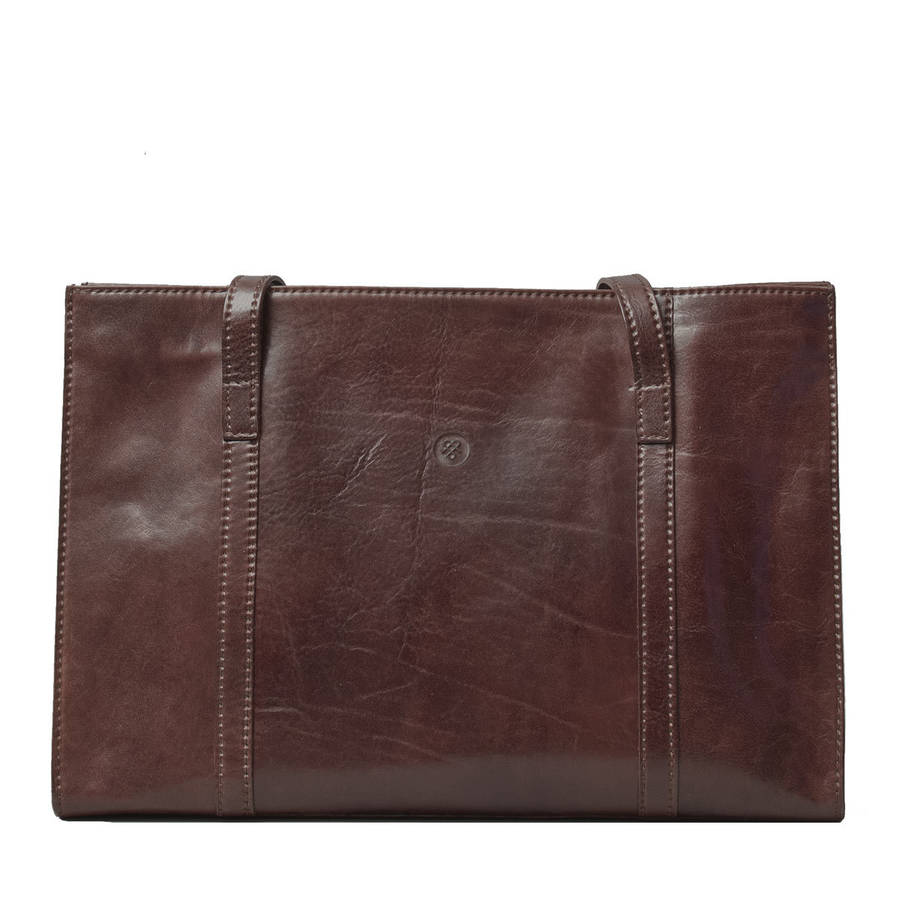 large ladies leather work bag. 'the rivara' by maxwell scott bags