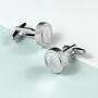 Monogrammed Round Cufflinks, thumbnail 4 of 12