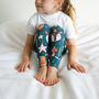 Organic Christmas Reindeer Bauble Leggings, thumbnail 3 of 3