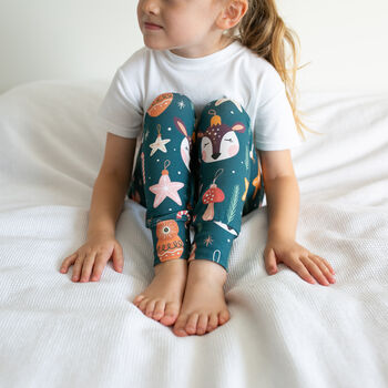 Organic Christmas Reindeer Bauble Leggings, 3 of 3