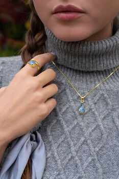 Forget Me Not Teardrop Necklace – Real Flowers, 6 of 12