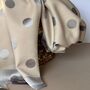 Silky Beige And Silver Spot Reversible Scarf, thumbnail 2 of 9