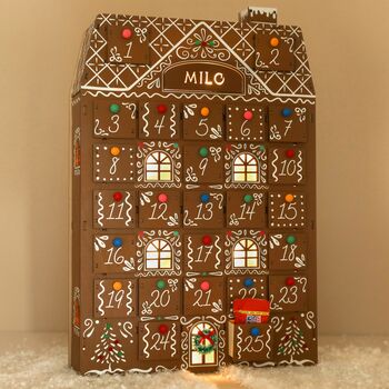 Personalised Fill Your Own Colour Pop Gingerbread House LED Advent Calendar, 6 of 11
