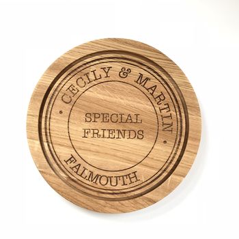 Special Occasion Personalised Oak Wood Chopping Board, 2 of 3