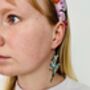 Large Aqua Lightning Bolt Earrings / Oversized Teal Statement / Mermaid Core Jewellery / Large Electric Blue Dangles, thumbnail 2 of 6