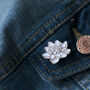 Lotus Flower Enamel Pin Badge, thumbnail 1 of 8