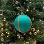 Upcycled Saree Akshara Paradise Christmas Bauble, thumbnail 4 of 4