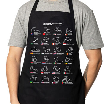 Formula One F1 2025 / 2026 Calendar Track Apron Gift For Him, 2 of 4
