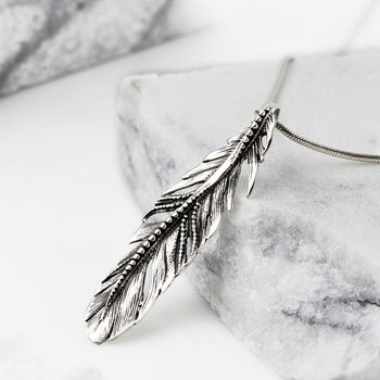 Freedom Feather Silver Necklace And Earrings Gift Set, 5 of 10