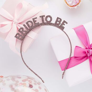 Rose Gold Hen Party Bride To Be Headband, 3 of 3