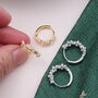 Sterling Silver Pearl Branch Hoops, thumbnail 1 of 3