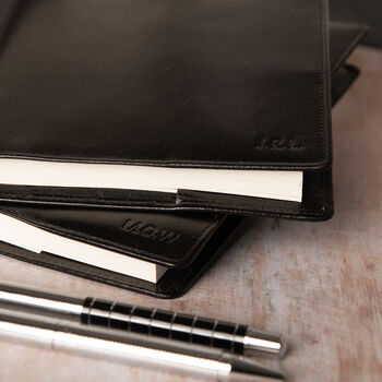 Personalised Leather Lined A5 Notebook, 4 of 6