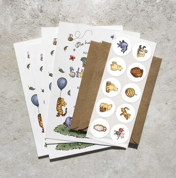 Winnie The Pooh Personalised Baby Shower Invitations, 4 of 7