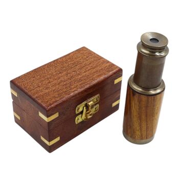 Six Inch The Westminster Bronze And Wood Telescope, 4 of 7
