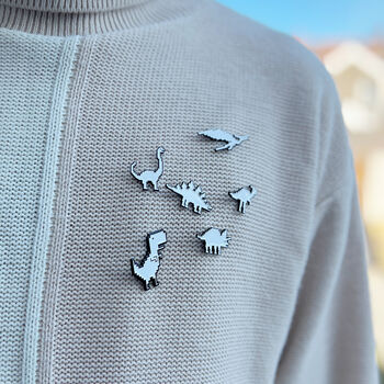 Dinosaur Enamel Pin Badges Stocking Fillers, 3 of 6