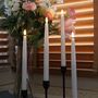 Set Of Four White Taper Candles With Remote, thumbnail 5 of 7