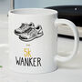 Novelty Funny And Rude '5k Wanker' Gift Mug, For Marathon Runners, Birthday Present Jogger, thumbnail 1 of 5