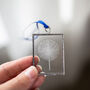 Dandelion Hand Engraved Glass Hanging Decoration, thumbnail 5 of 6