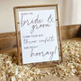 Throwing Confetti Sign A6 Wedding Print, thumbnail 1 of 2