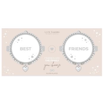 Best Friends Heart Charm Bracelet Set, 2 of 3