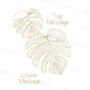 Personalised Monstera Thank You Teacher Gold Foil Card, thumbnail 3 of 9