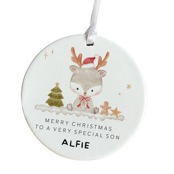 Personalised Christmas Ornament For Son, 3 of 7
