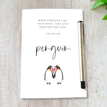 Anniversary Card Valentines Card You're My Penguin, 6 of 6