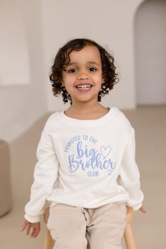 Promoted To The Big Sister/ Big Brother Club Pregnancy Announcement Sweatshirt, 6 of 10
