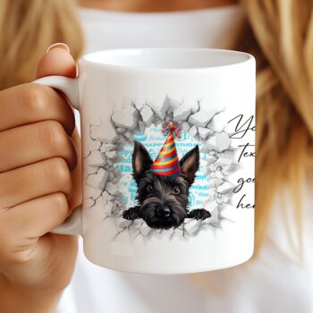 Personalised Scottish Terrier Birthday Break Through, 7 of 7