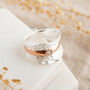 Sterling Silver And Rose Gold Plated Chunky Ring, thumbnail 1 of 2