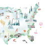 United States Illustrated Map Art Print, thumbnail 3 of 10