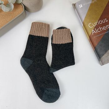 Extra Thick Men's Wool Socks: Warm Winter Boots Socks, 7 of 9