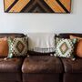 Turkish Kilim Green Diamond Cushion, thumbnail 9 of 11