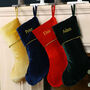 Personalised Luxury Plush Velvet Christmas Stocking, thumbnail 1 of 8