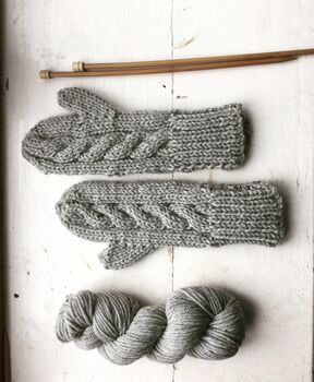Melrose Mittens Knitting Kit, 5 of 6