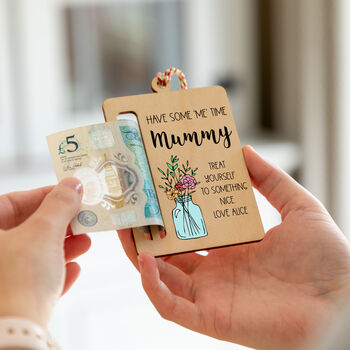 Personalised Have Some Me Time Money Gift Holder, 4 of 5