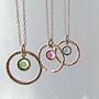 Circle Birthstone Necklace, thumbnail 7 of 8