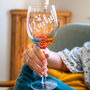 Personalised Floral Rainbow Wine Glass, thumbnail 1 of 3