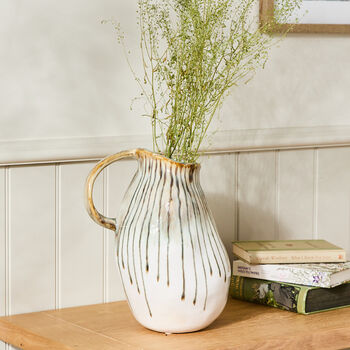 Socco Green Drip Effect Pitcher Vases, 2 of 5