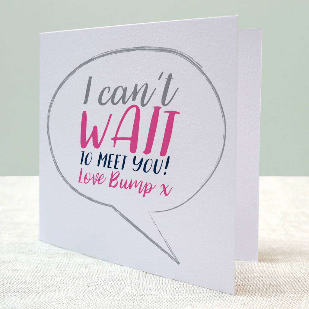 Can’t Wait To Meet You Baby Bump Card, 1 of 3