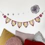 Personalised Flower Gold Name Bunting, thumbnail 1 of 3